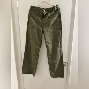 Free People Olive Flare & Wide Leg Jeans